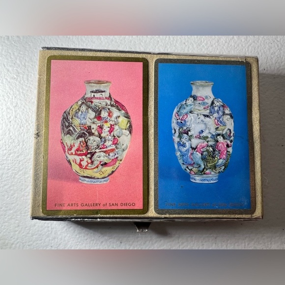 Fine Arts Gallery Of San Diego VTG Congress Playing Cards 2 Deck Complete Vases - Picture 1 of 11